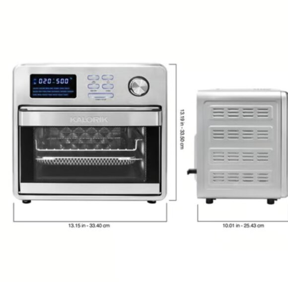 16qt. MAXX® Digital Air Fryer Oven, stainless steel. KALORIK ( New with box) - Picture 3 of 5